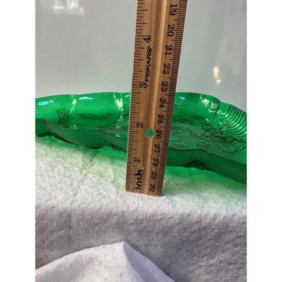 Vintage 3 PC  plastic Christmas Serving Tray Set 3 Green Christmas tree Trays - Picture 9 of 10